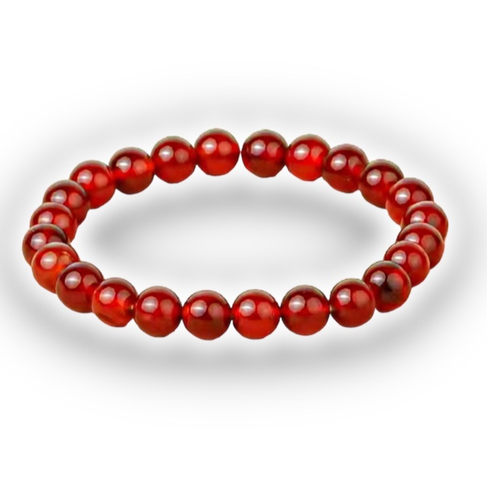 Orange Carnelian Garnet Chakra Beaded Bracelet